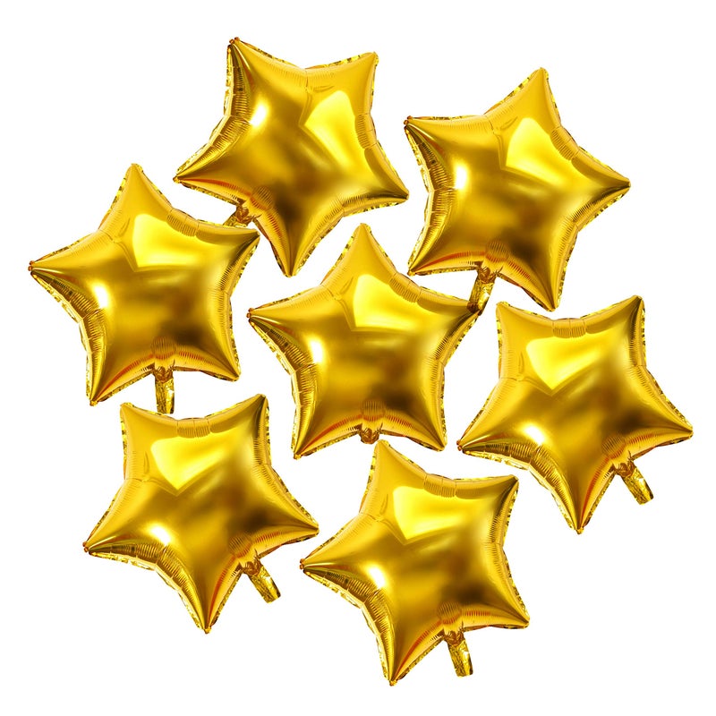 AWESON PARTY 10inch Twinkle Little Gold Stars Shaped Foil Mylar Balloons 1st Birthday Baby Shower Helium Balloons Wedding Shower New Years Graduation Party Favors Balloons Decorations, 50PC - Image 1